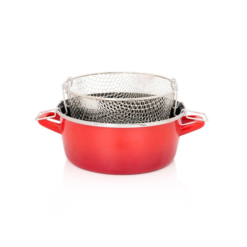 METALAC Friteza 22cm/3l crvena