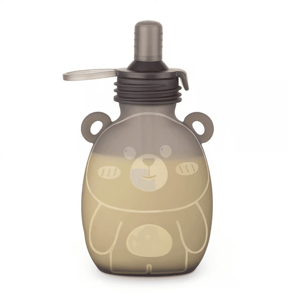 Haakaa Silikonska posuda za kašice Happii Bear 170ml, Siva