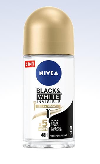 NIVEA ženski dezodorans u stiku Black & White Silky Smooth, 50 ml