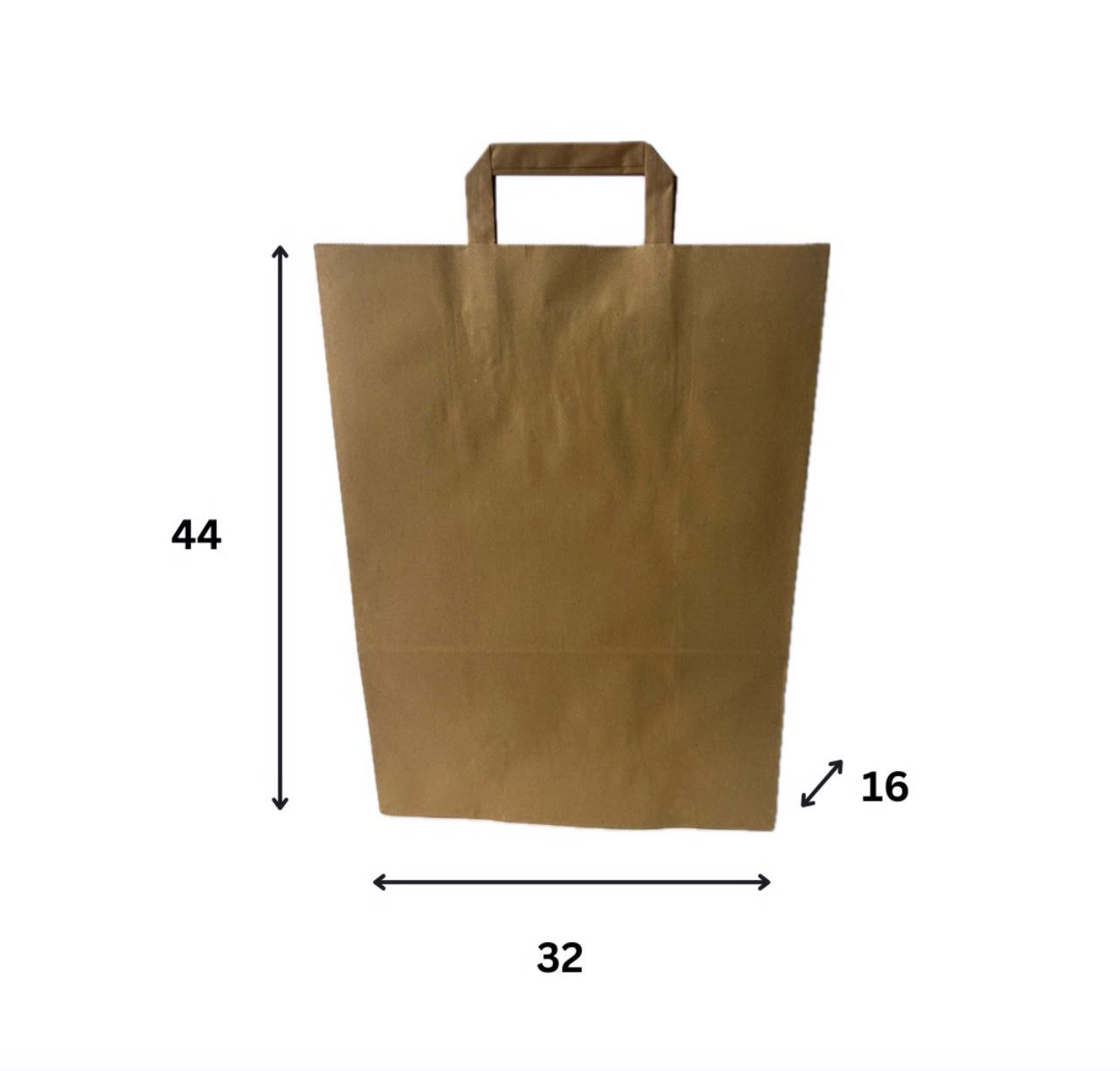 NATURA Papirna kesa sa upredenom ručkom 32+12x41 (200kom), Braon