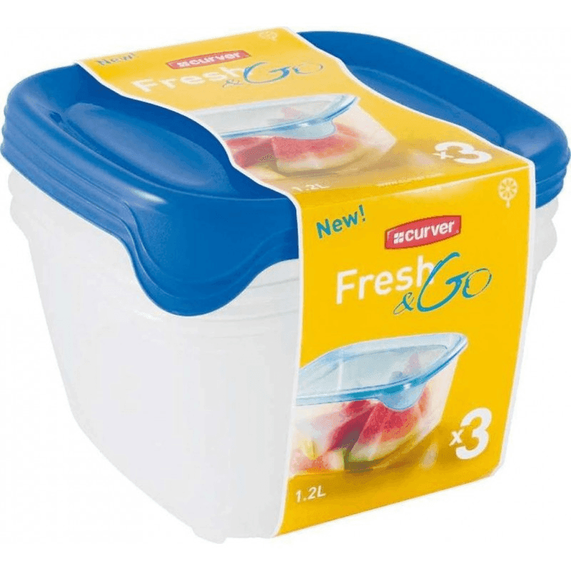 Curver Kutija za hranu,set 3x1,2l fresh&go mod