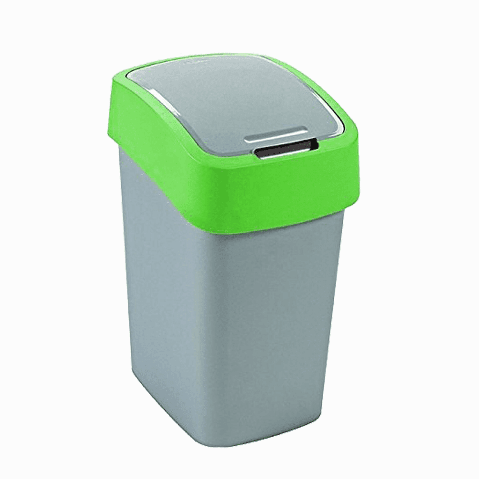 Curver Kanta za otpatke Flip Bin 10l, zelena/srebrna