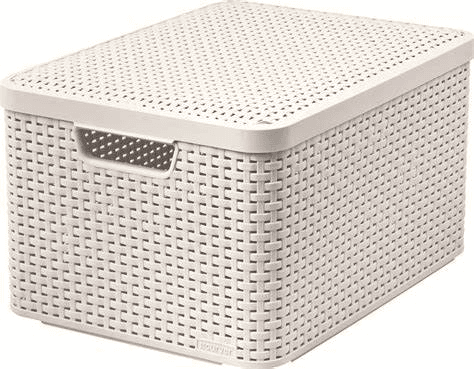 Curver Kutija za odlaganje sa poklopcem L ratan, krem