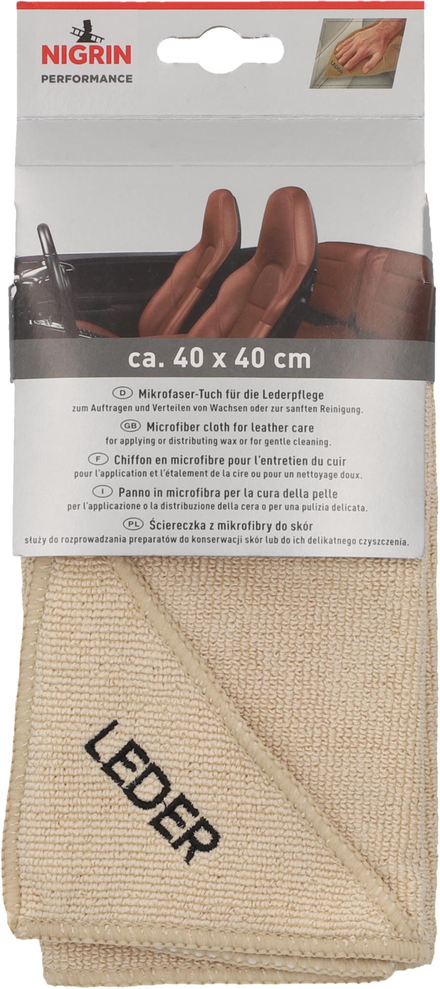 NIGRIN Mikrofiber krpa za kožu, 40x40cm