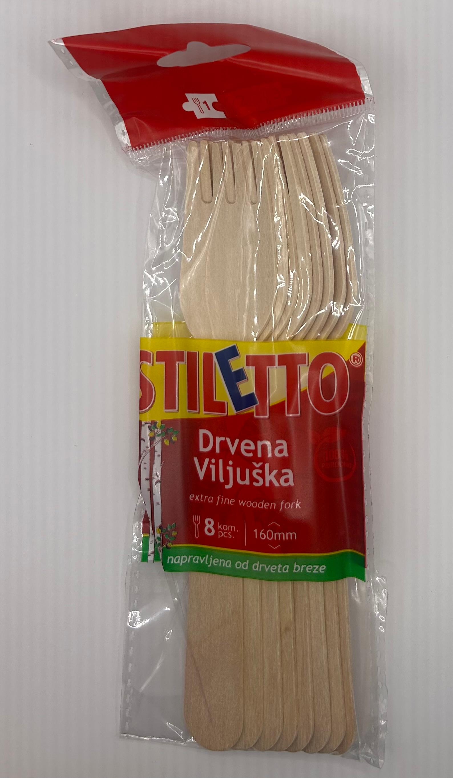 Stiletto Drvene viljuške, 8/1