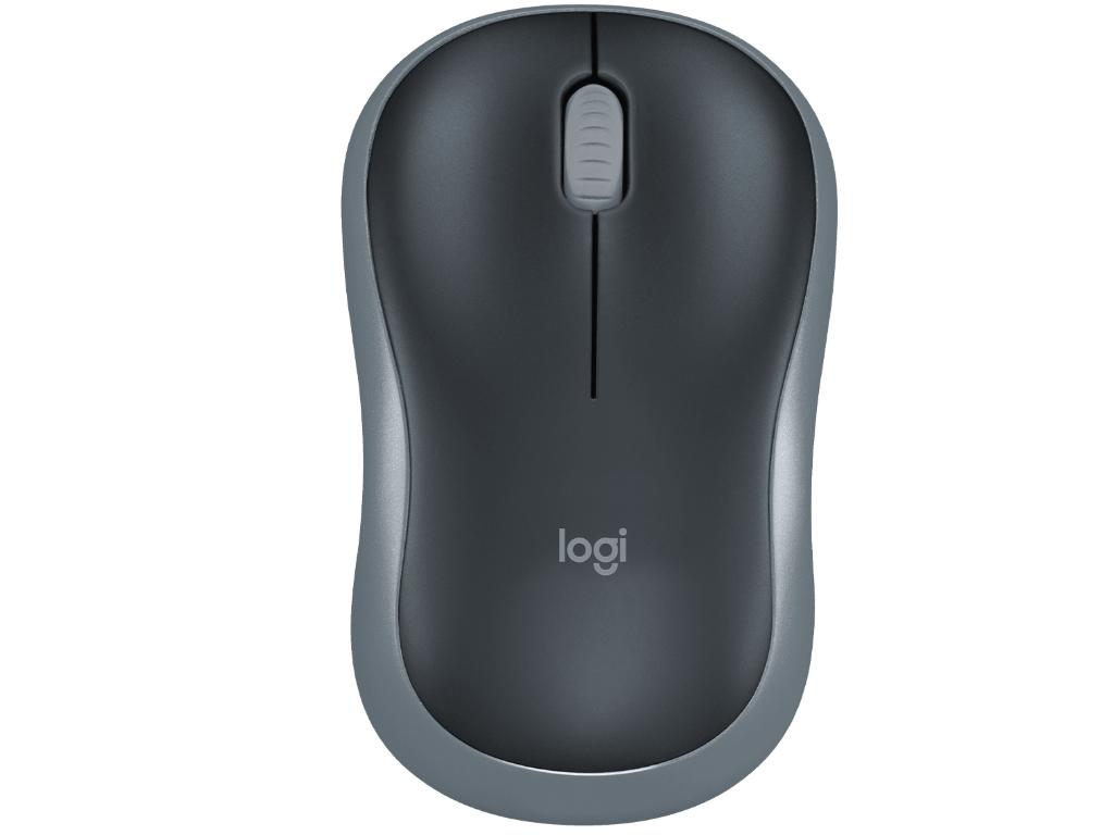 Bežični miš Logitech M185, optički, 1000 DPI, sivi