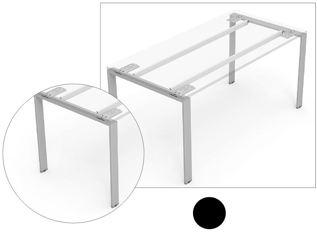 Metalna konstrukcija za radni sto 140x60 cm, Crna