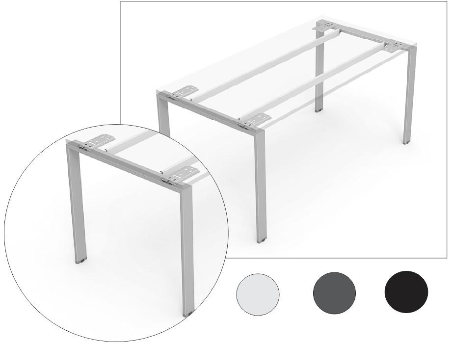 Metalna konstrukcija za radni sto 160x80 cm, Crna