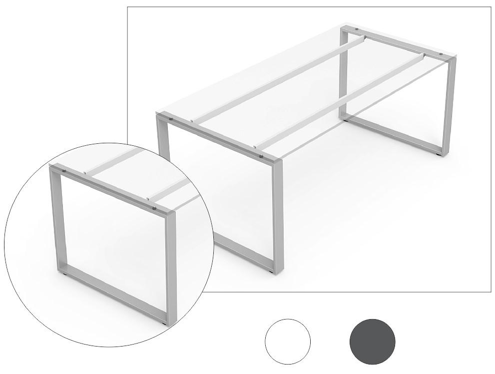 Metalna zatvorena konstrukcija za sto 200x100 cm, Antracit
