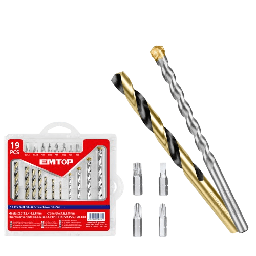 Emtop Set burgija ECBDB1901 S16832, 19 komada