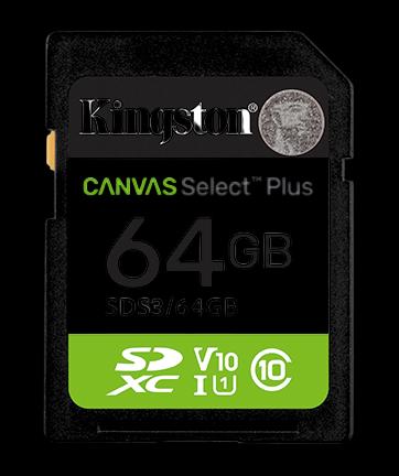KINGSTON memorijska kartica 64 GB SDXC Canvas Select Plus Gen3 100 MB/s C10 UHS-I U1 V10 (SDS3/64 GB)