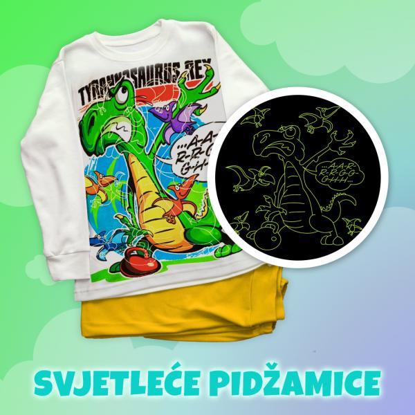 Lazy Cat Svijetleća pidžama - Dinosaurus grr