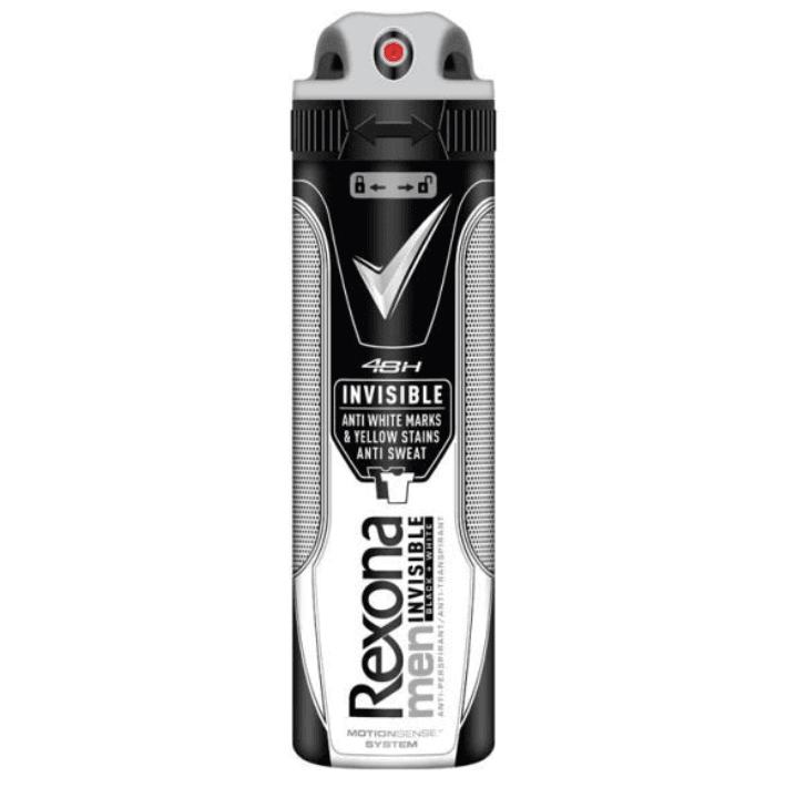REXONA Muški dezodorans BLACK & WHITE INVISIBLE 150 ml