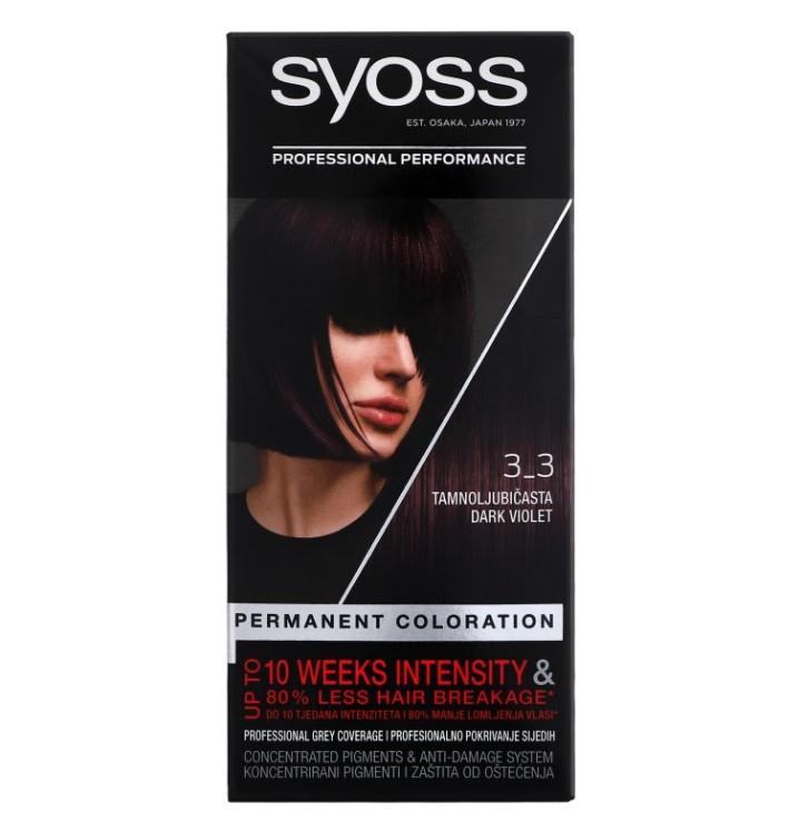 Syoss farba za kosu 3-3 tamnoljubičasta