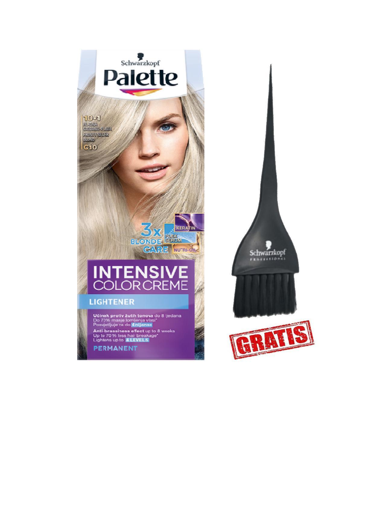 SCHWARZKOPF PALETTE ICC Boja za kosu C10 Arktički srebrno plava + besplatna četkica