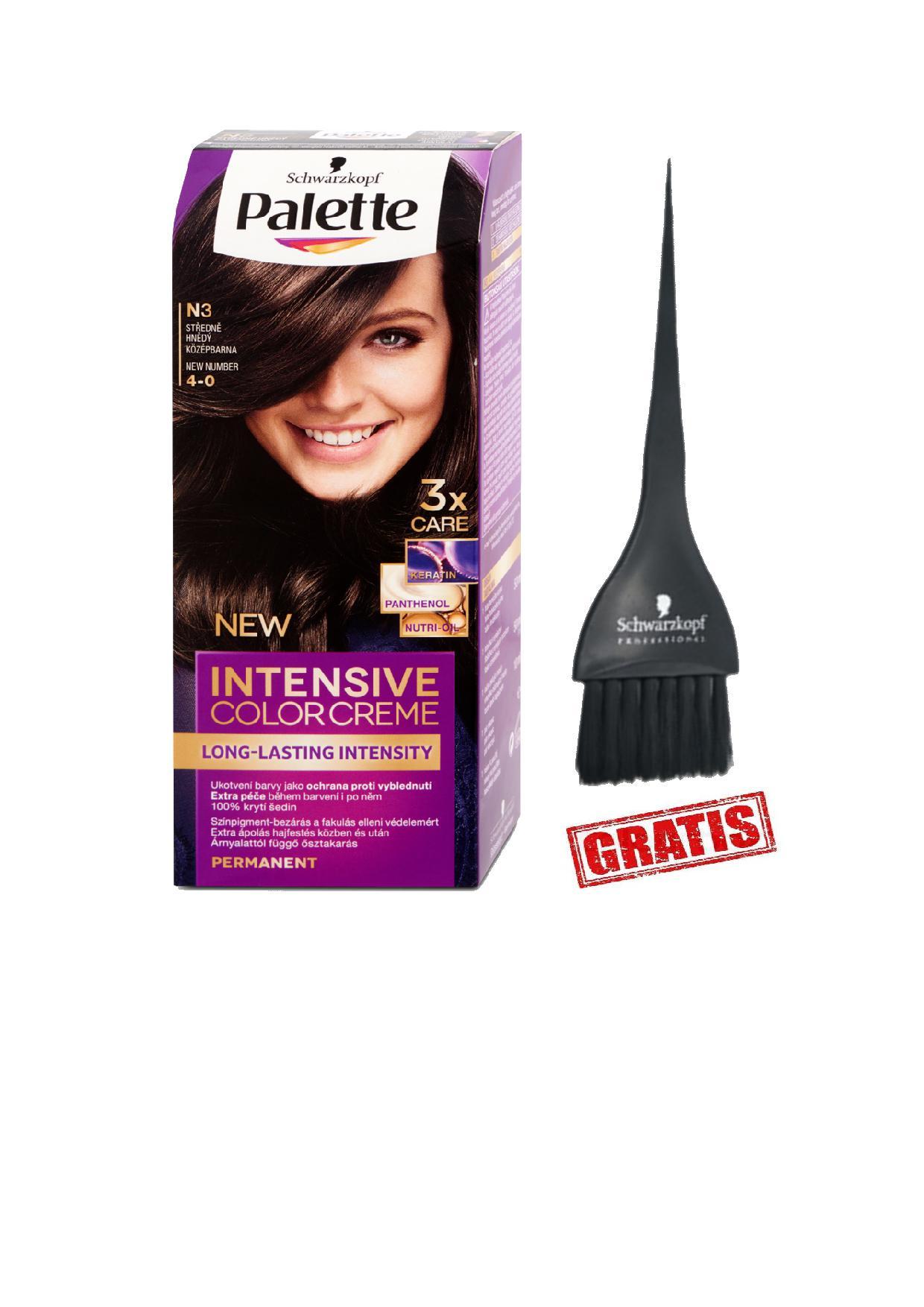 SCHWARZKOPF PALETTE ICC Boja za kosu N3 Srednje smeđa + besplatna četkica