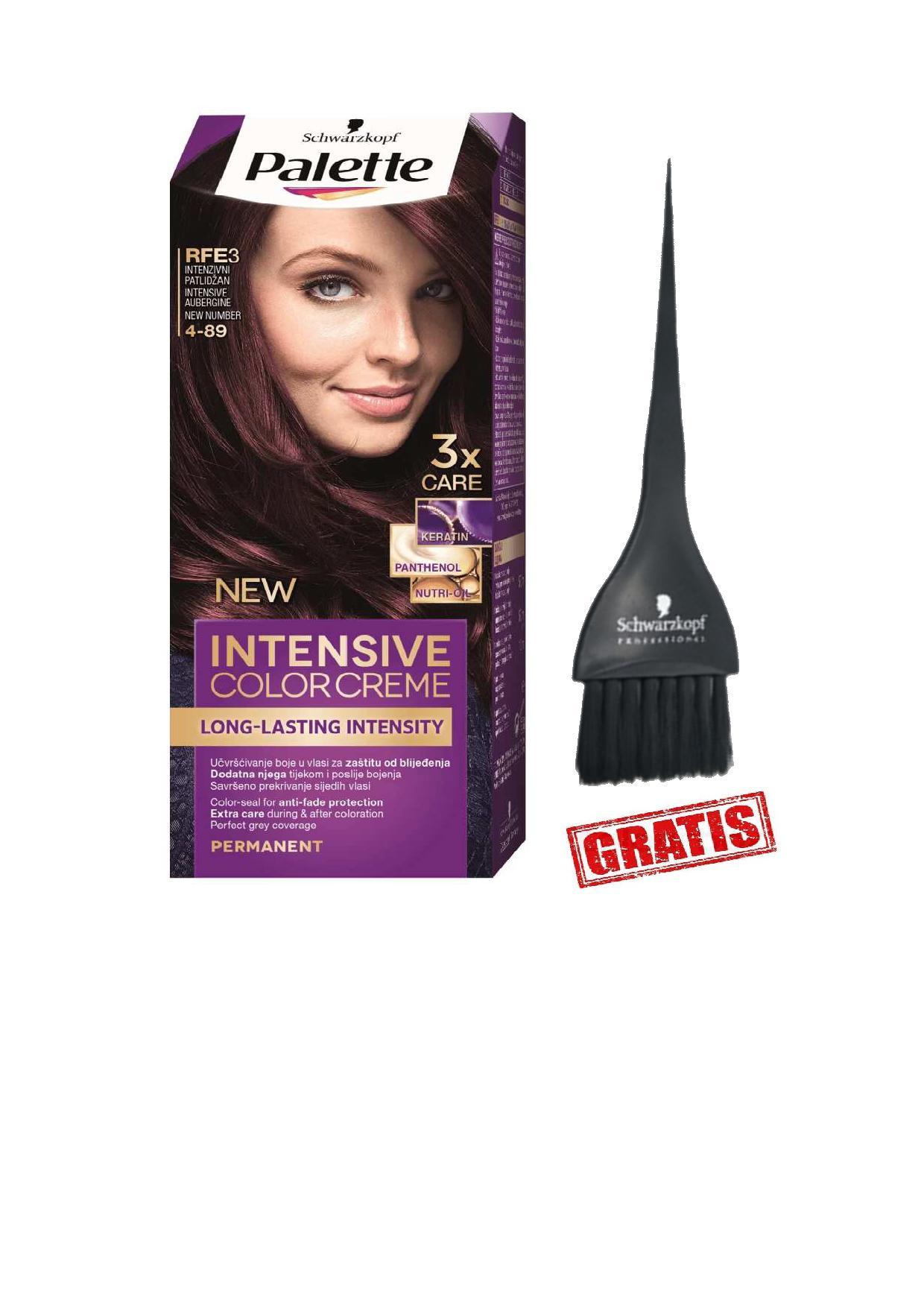SCHWARZKOPF PALETTE ICC Boja za kosu RFE3 Intenzivna patlidžan + besplatna četkica