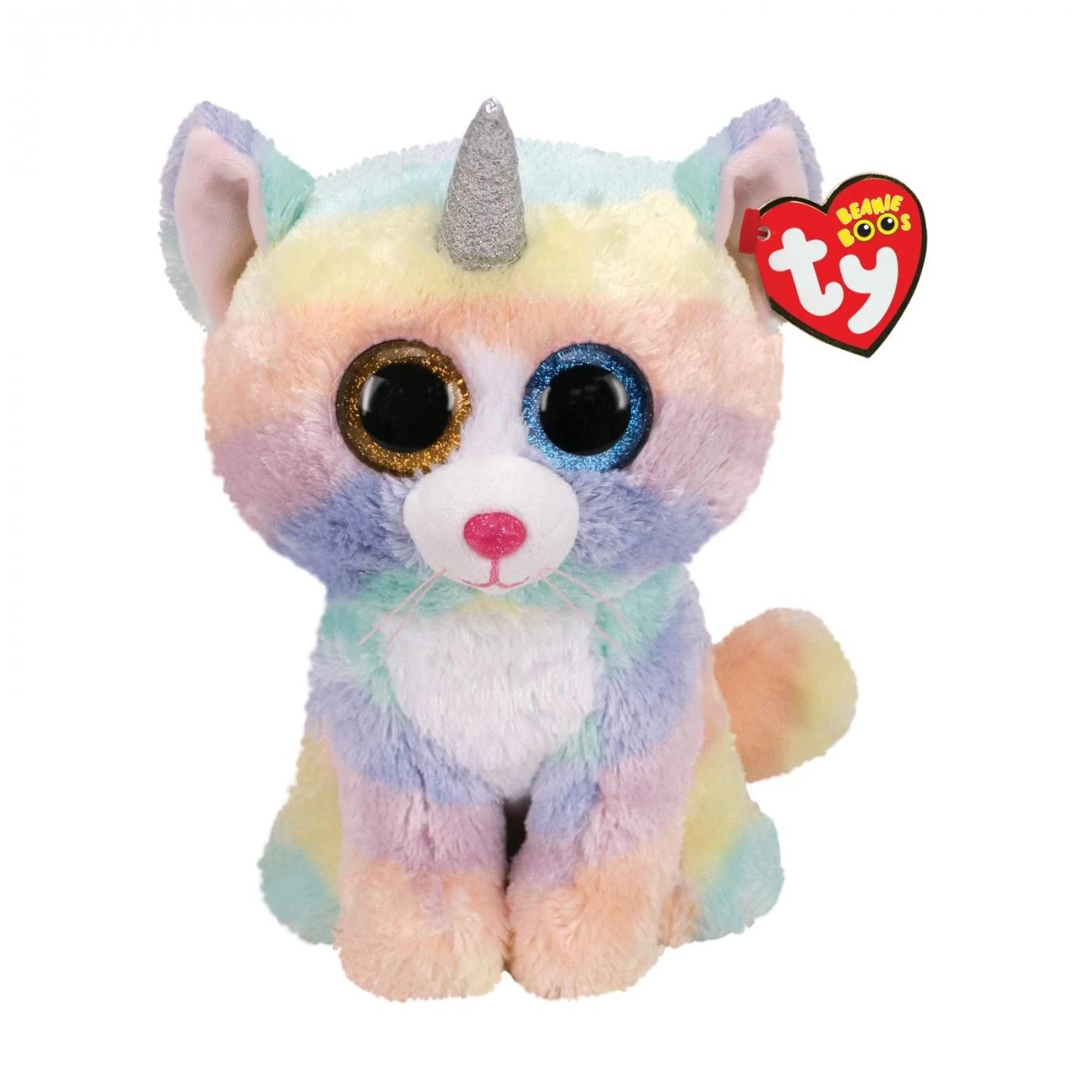 TY Mačka s plišanim rogom 24 cm Beanie Boos Heather