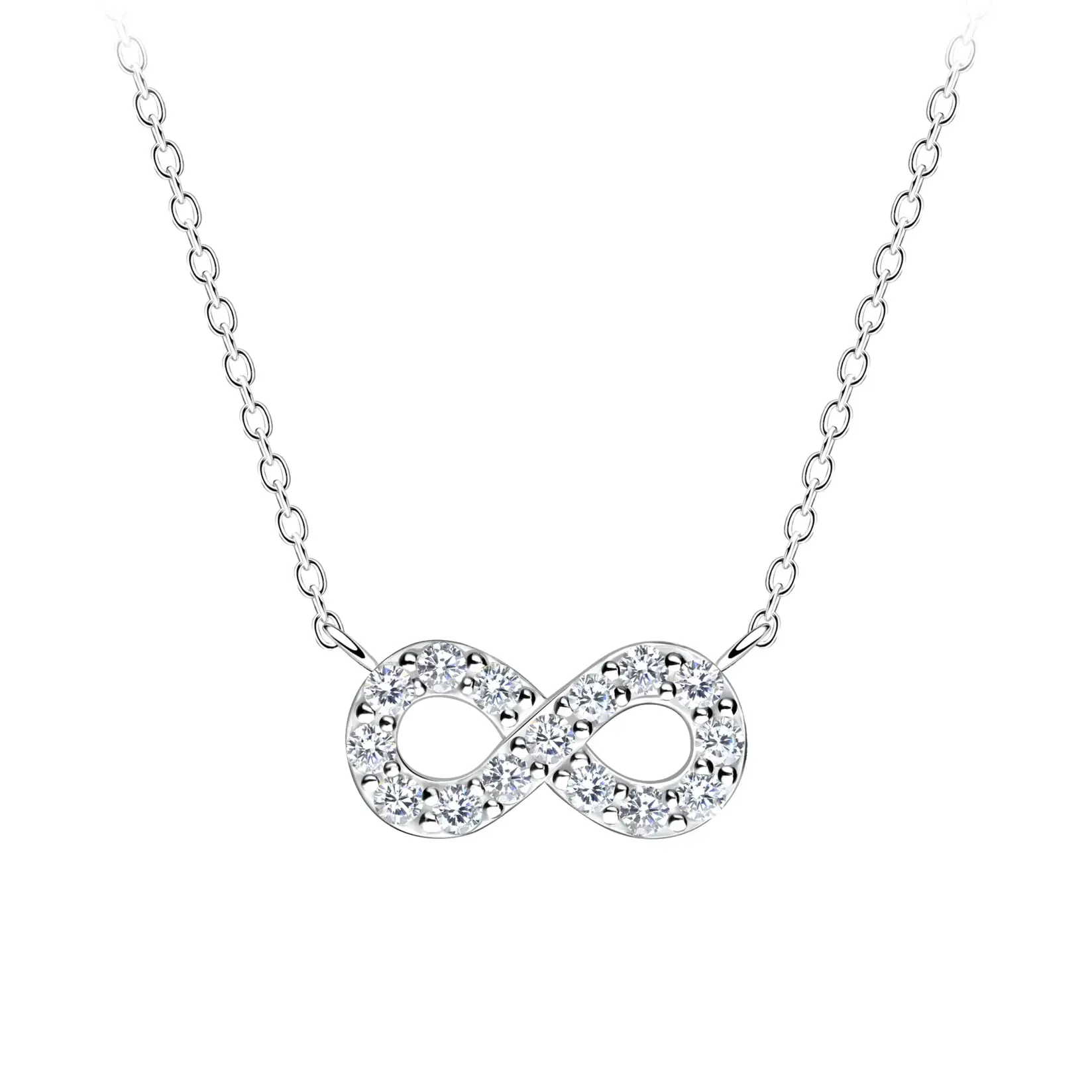 Ador Srebrna ogrlica Kristal Eternity 2002
