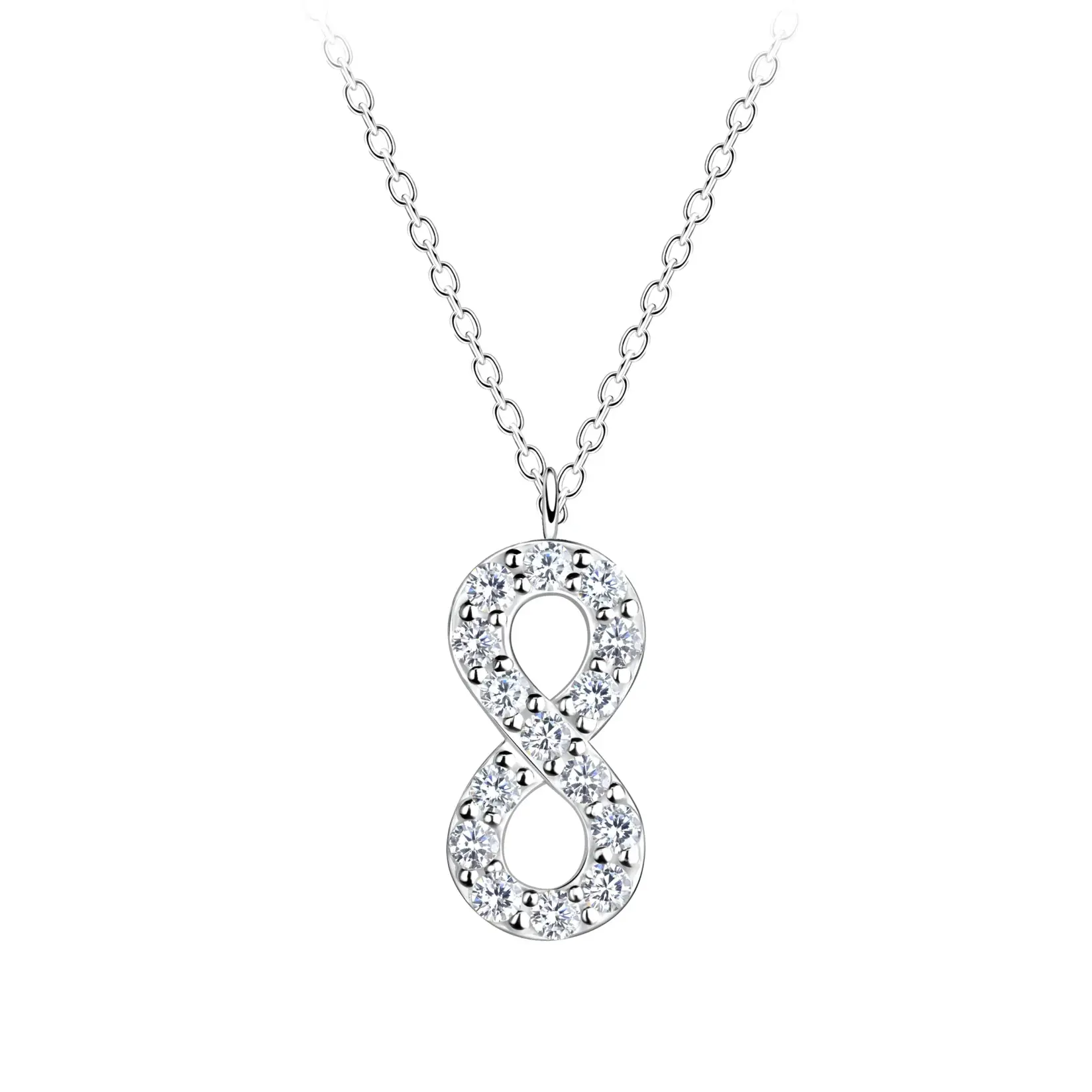 Ador Srebrna ogrlica Kristal Eternity 2009
