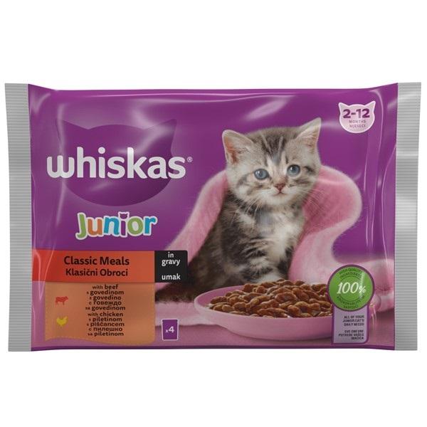 WHISKAS vrećice s okusom piletine i govedine za mačiće