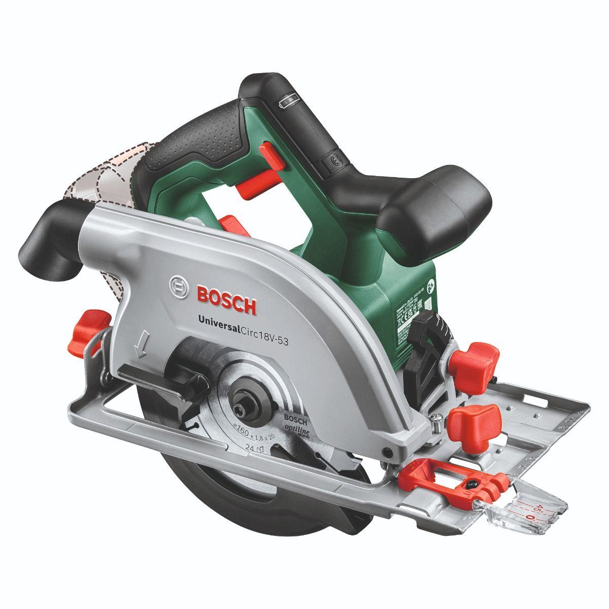 Bosch akumulatorska kružna pila UniversalCirc 18V-53 Solo, bez baterije i punjača 06033B1400