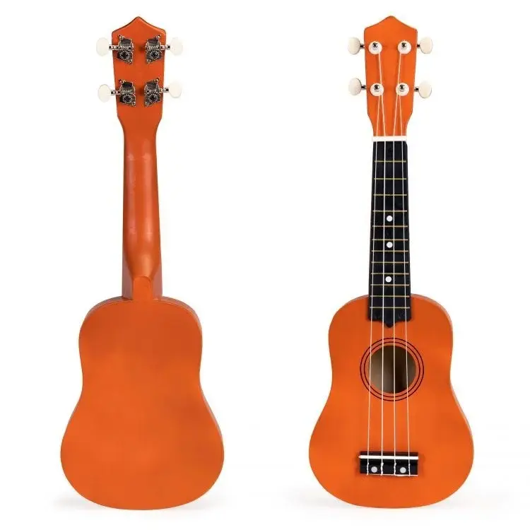 ECO TOYS Ukulele gitara za djecu sa 4 žice, narandžasta