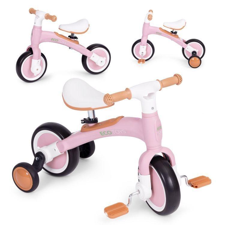 ECO TOYS Balance bicikl sa pedalama i pomoćnim točkovima 3u1, zelene boje
