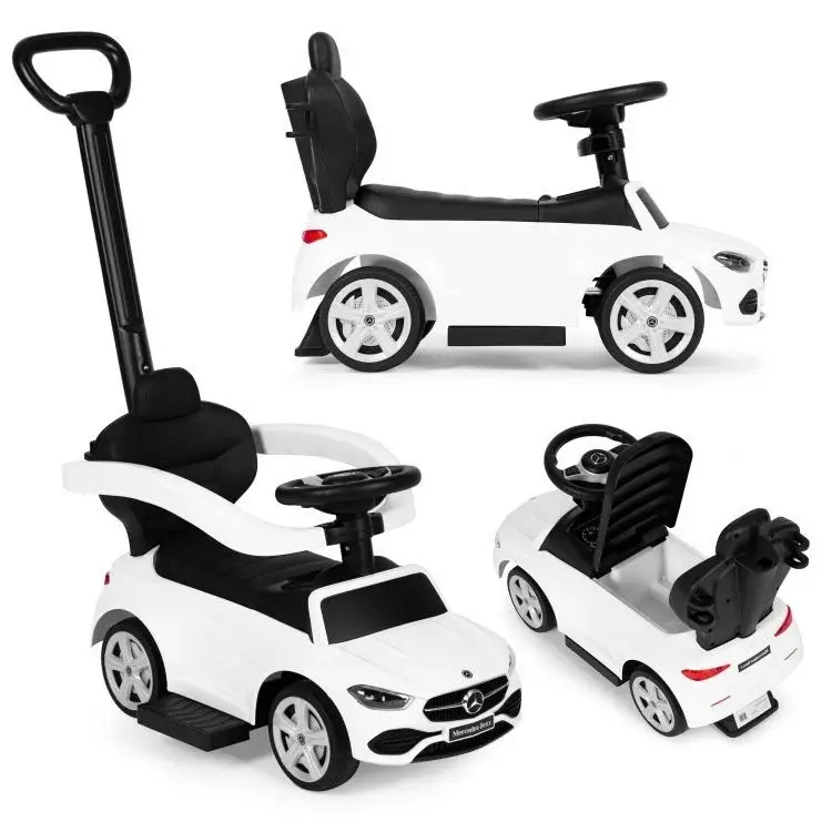 ECO TOYS Guralica Mercedes C CLASS s interaktivnim volanom i ručkom, bijela