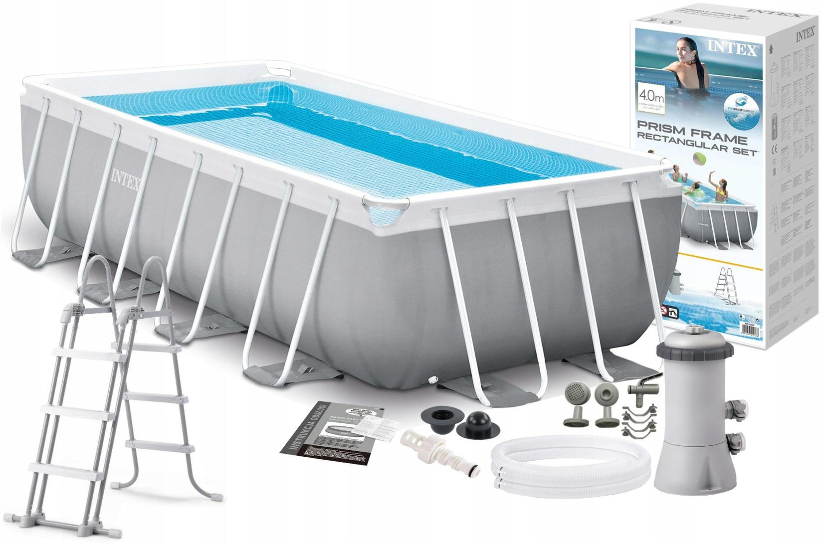 Intex Bazen 400x200x100cm sa metalnim okvirom Prism Frame