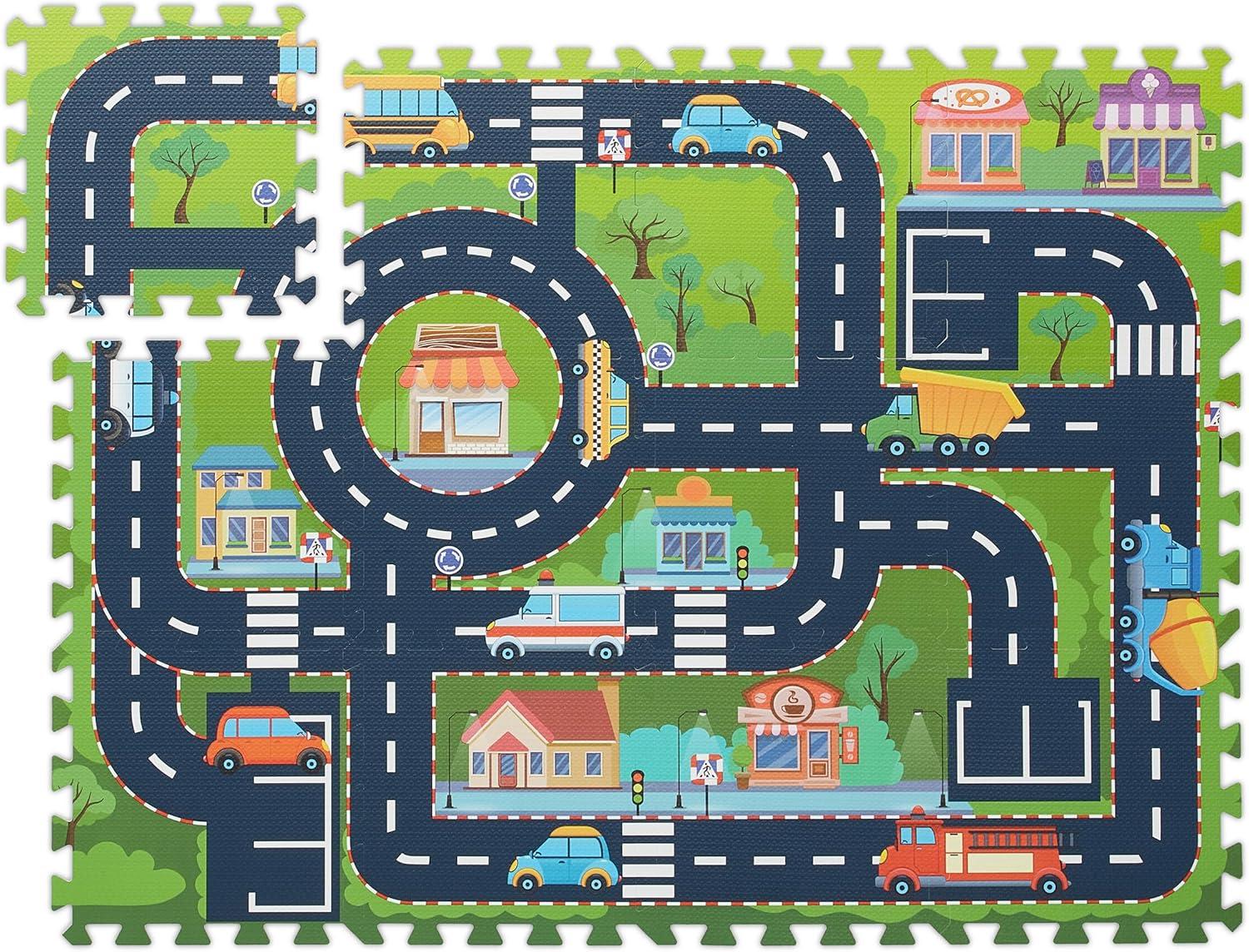 ECO TOYS podloga za igru ​​Puzzle City, 114x86cm