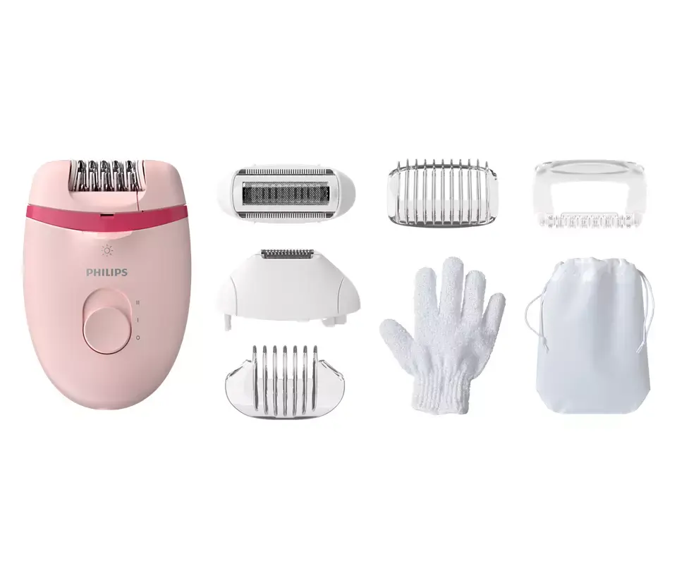 Philips Satinelle Essential BRE285/00 Epilator, Opti-Light, 2 brzine, Roza