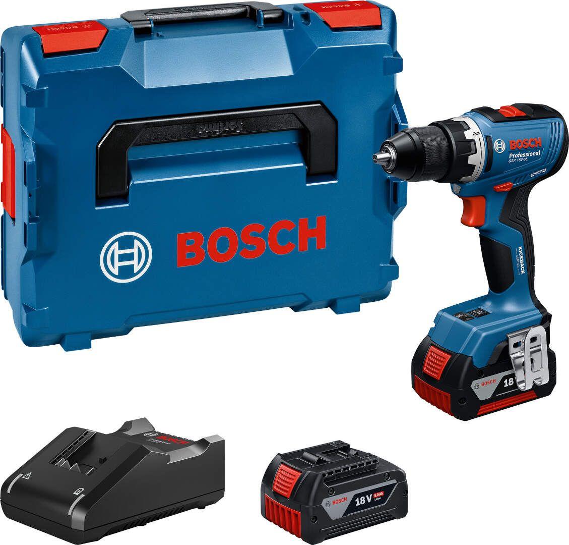 Bosch Akumulatorska bušilica - odvijač GSR 18V-65, 18V, 2x5.0Ah + L-BOXX 136 06019N3203