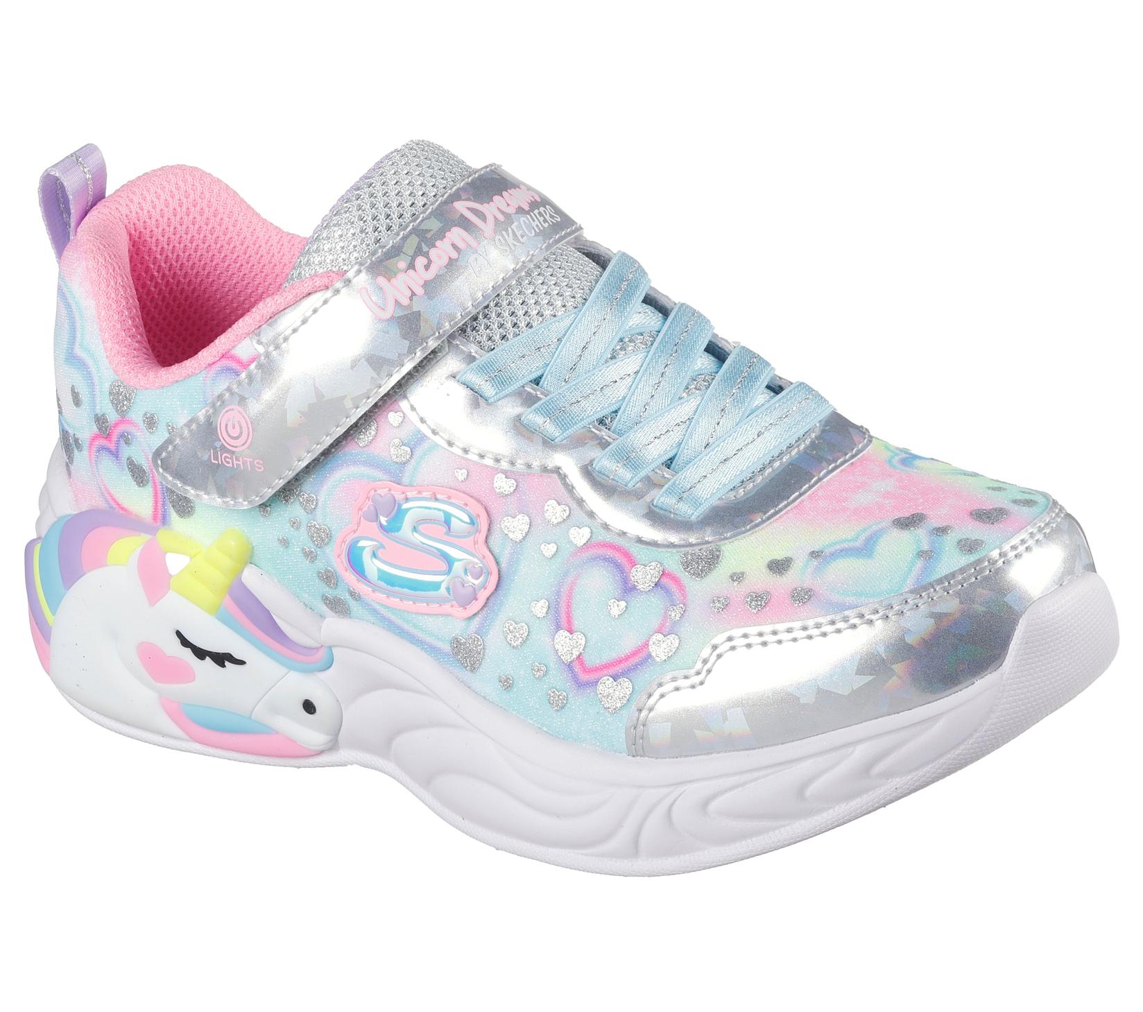 Skechers djevojačke patike S Lights-Unicorn Dreams-Hear, 303063L-PKMT, roze
