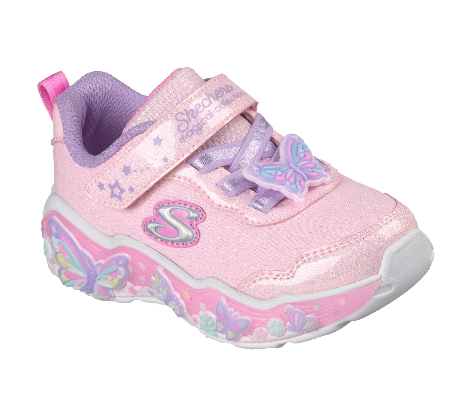 Skechers patike za djevojčice S Lights Lil Butterfly Bliss, 303066N-LPMT, roze