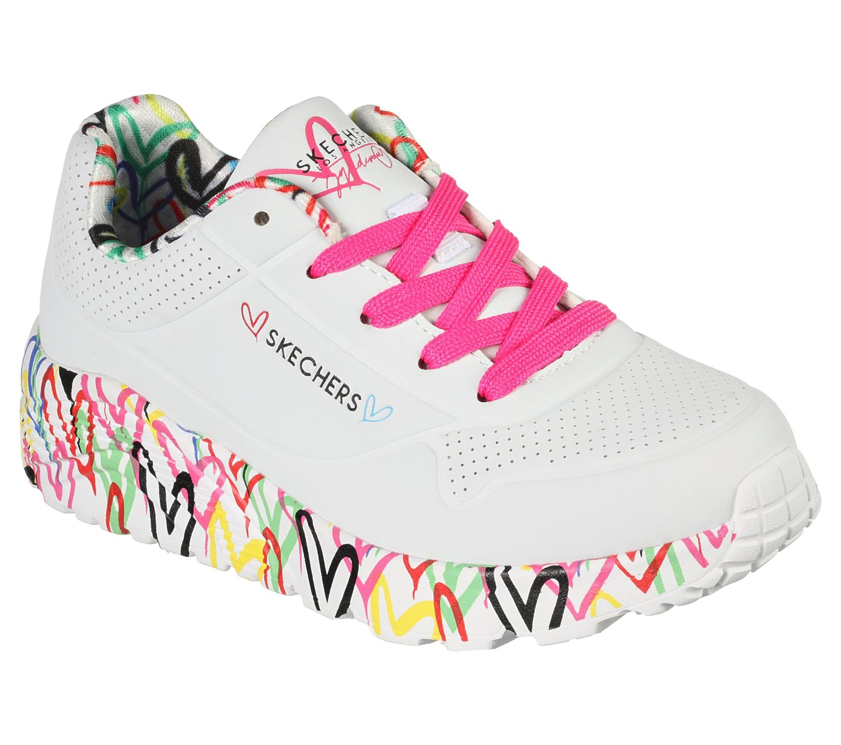 Skechers djevojačke Uno Lite patike, 314976L-WMLT, bijele