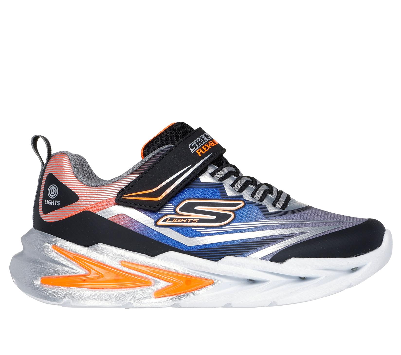 Skechers Flex-Glow Ultra patike za dječake, 400139L-BKSL, sivo-plave