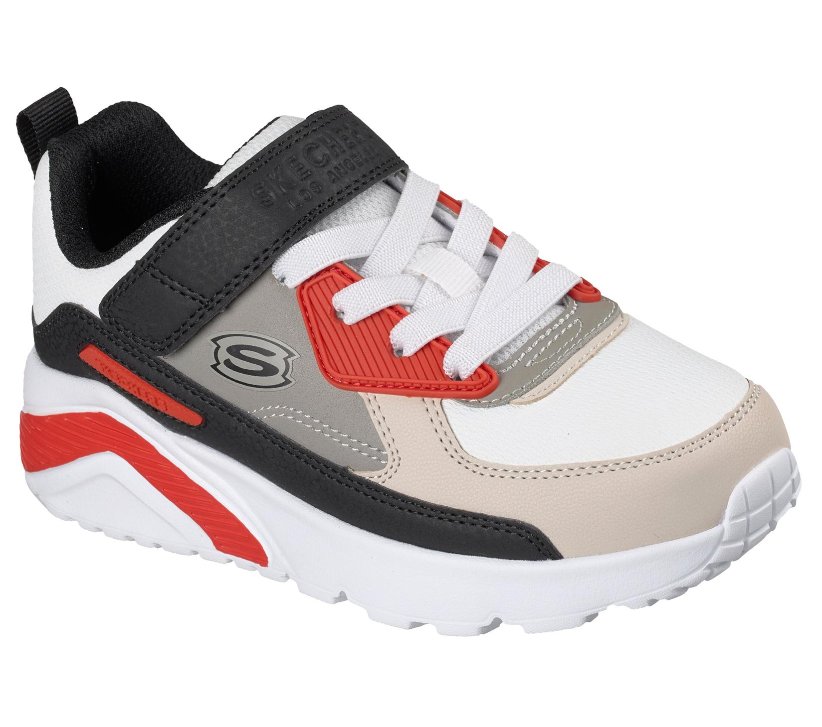 Skechers Uno Lite dječje patike za revival-edge, 417132L-WBRD, bež-crvene