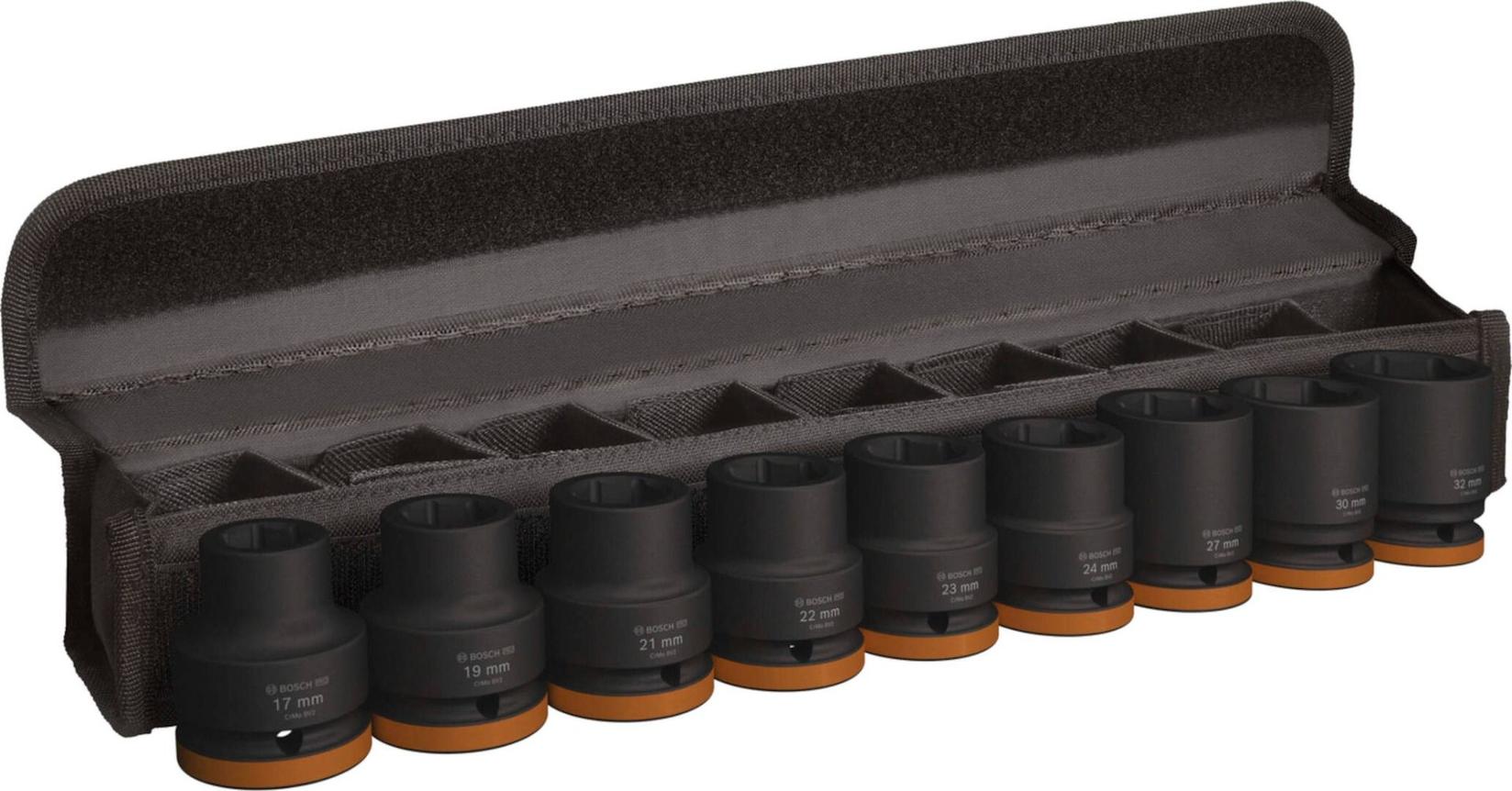 Bosch set kovanih nasadnih ključeva 17 - 32 mm, 3/4", 9 dijelova, PRO udarni nasadni ključ 2608003041