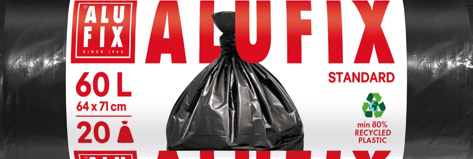ALUFIX Vreće za smeće HDPE 64x71cm crne 60L/20kom (28kom/karton)