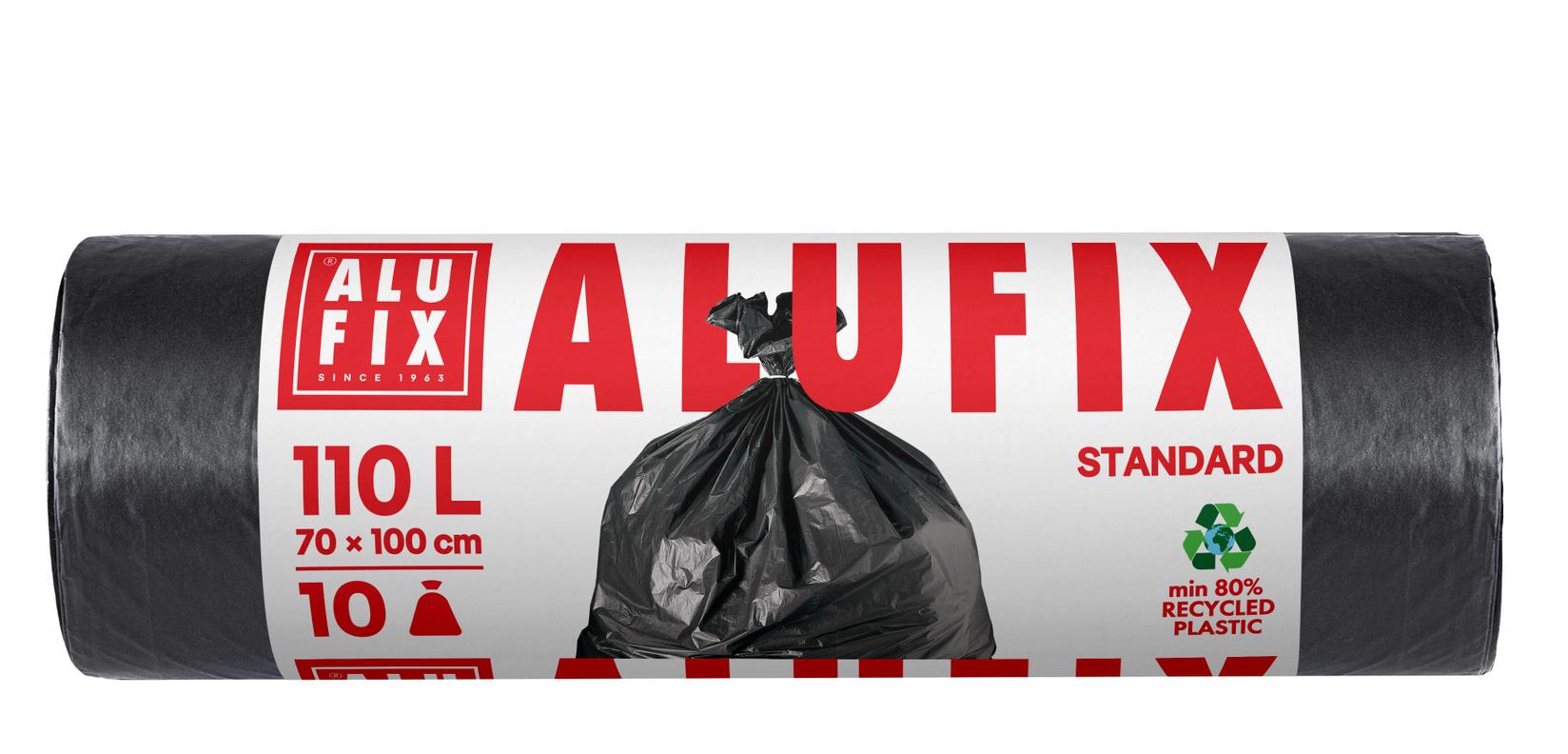 ALUFIX Vreće za smeće LDPE 70x100cm crne 110L/10kom (28kom/karton)
