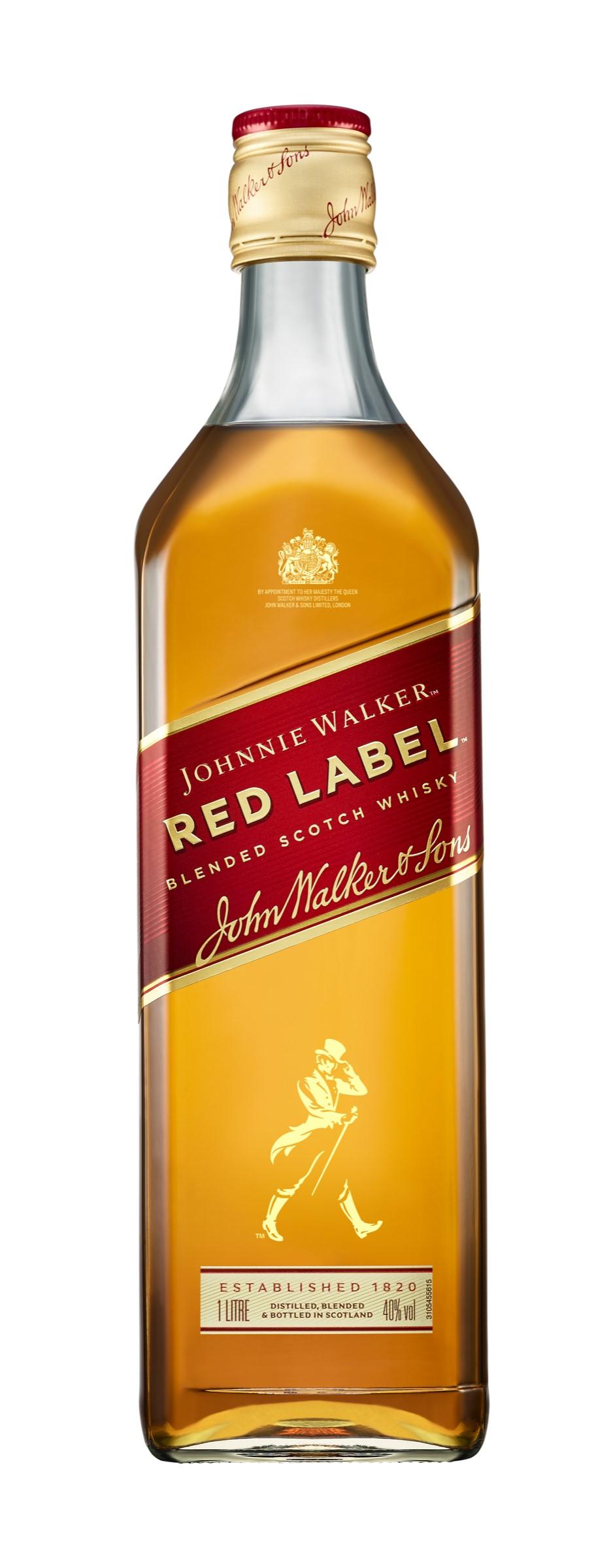 Johnnie Walker WALKER Red Label Whisky, 1 l