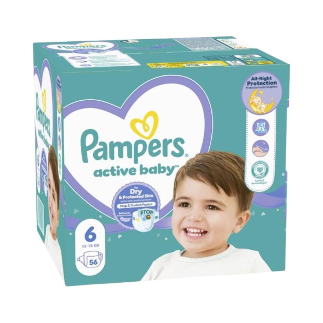 PAMPERS pelene 6, veliko pakovanje, 56 kom