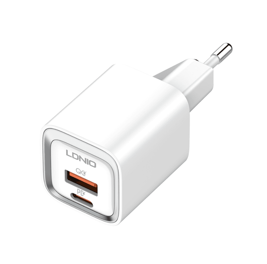 LDNIO A2318c PD kućni punjač type C-C 20W, Bijeli plus GRATIS LDNIO Stoni držač za Mobilni Telefon
