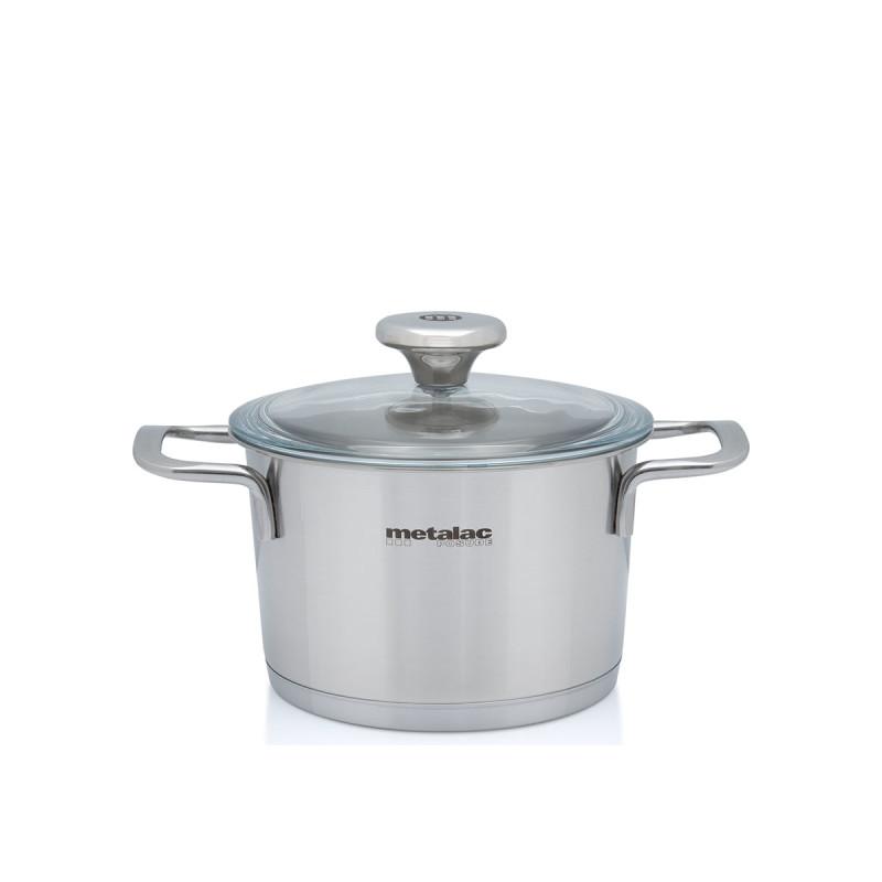 METALAC Duboki lonac od nehrđajućeg čelika Santino 16cm/1.9l sa staklenim poklopcem