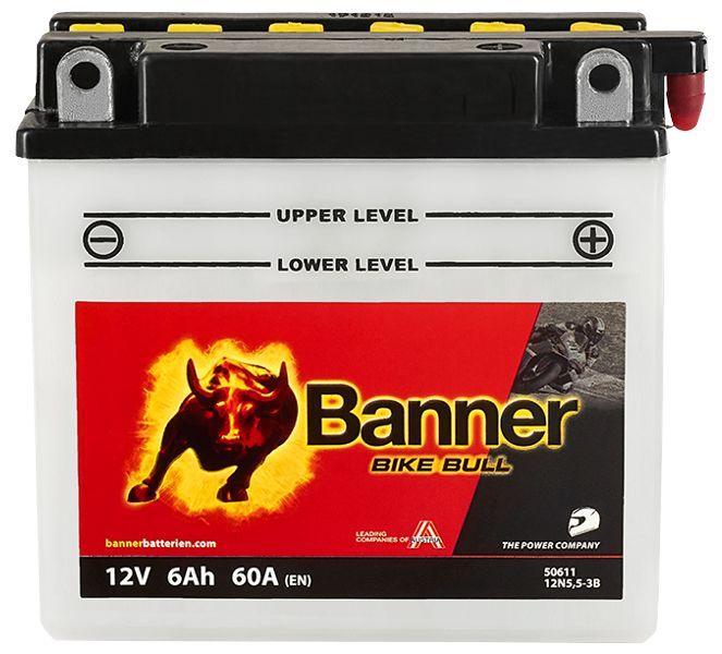 Banner akumulator Bike Bull 12V 6Ah 60A EN - 50611