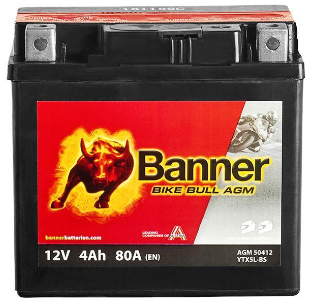Banner akumulator Bike Bull AGM 12V 4Ah 80A EN - 50412