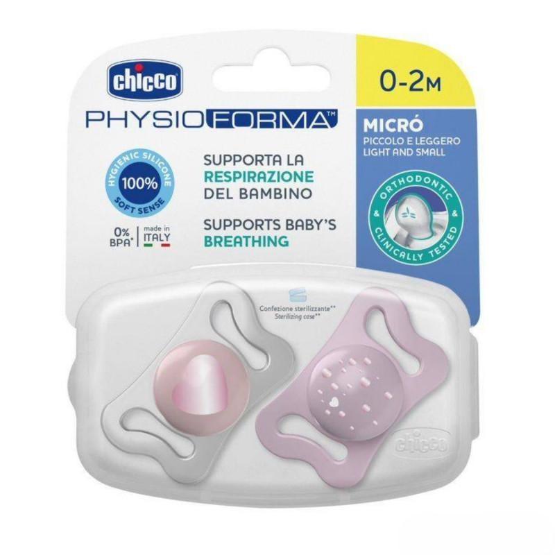 Chicco Micro silikonska ležaljka, 0-2m, 2 dijela, roza
