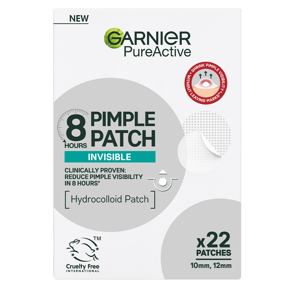 GARNIER Pure Active flasteri za bubuljice, 8 komada