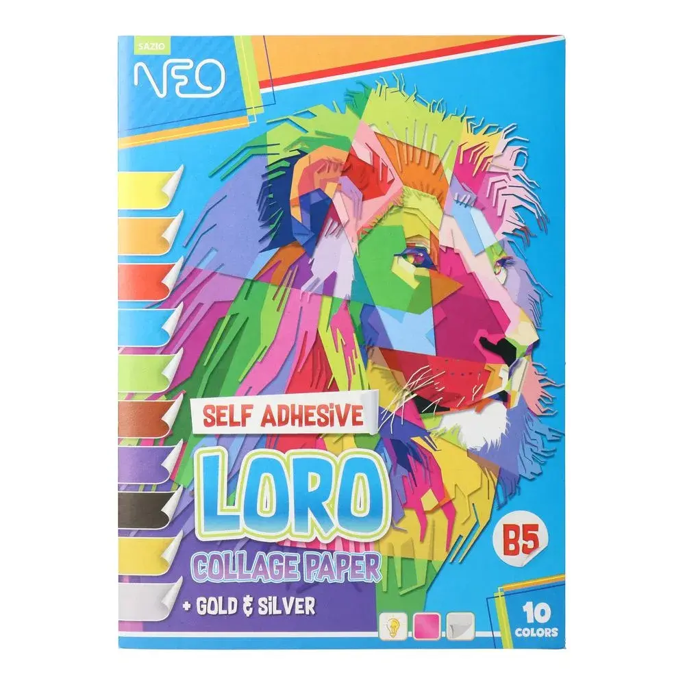 Sazioc Kolaž papir B5, Šareni